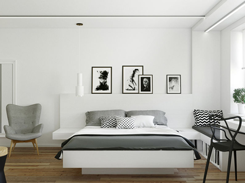Little White: Ang disenyo ng apartment 32 sq.m.