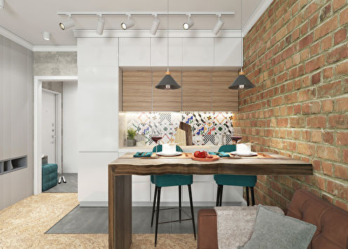 Design project of an apartment 34 m2