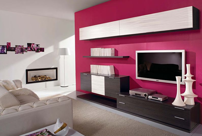 How to choose a wall for a living room in a modern style