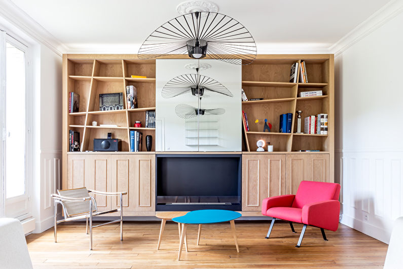 Modern walls in the living room