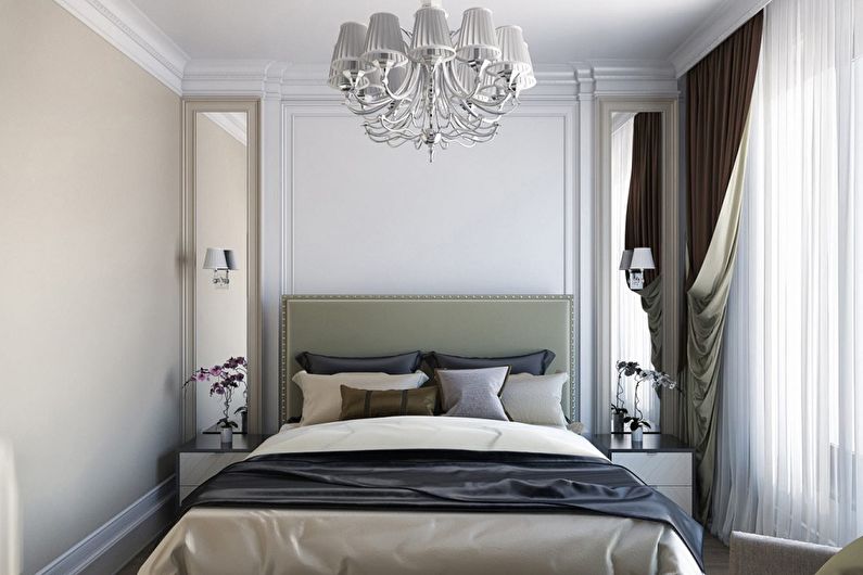 Bedroom design 9 sq.m. in classic style