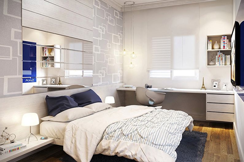 Bedroom design 9 sq.m. - Photo