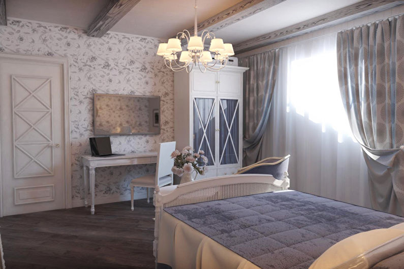 Provence style bedroom curtains