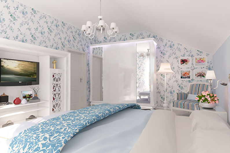 Provence style bedroom interior design - photo
