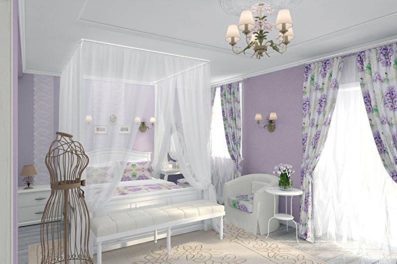 Provence style bedroom interior design - photo