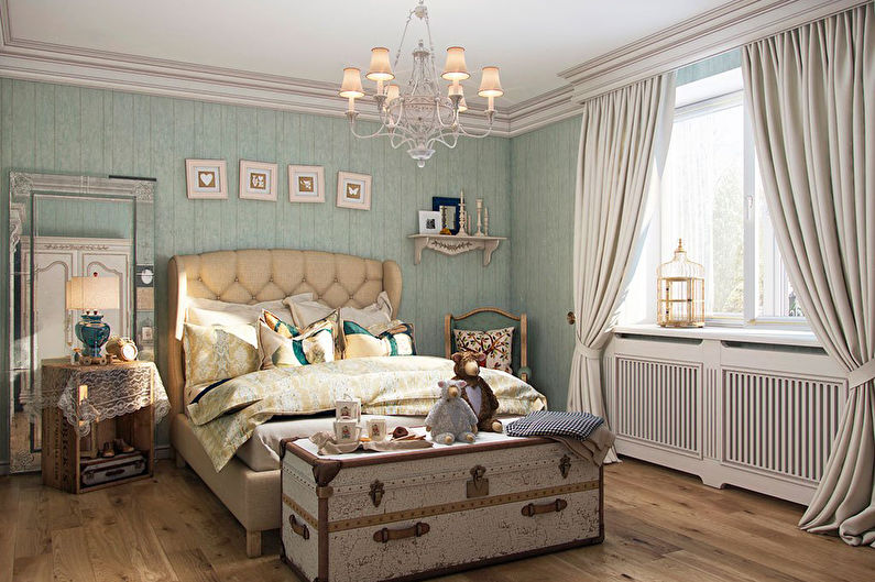 Provence style bedroom interior design - photo