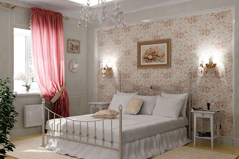 Provence style bedroom interior design - photo
