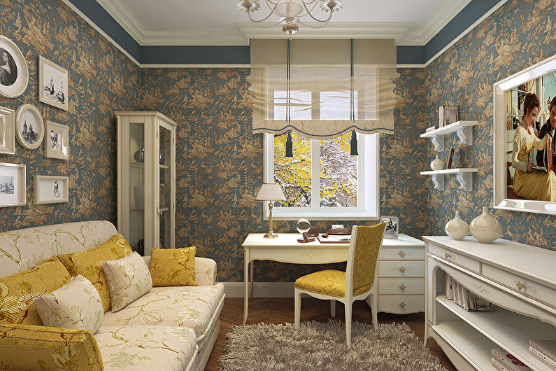 Provence-style curtains for small rooms