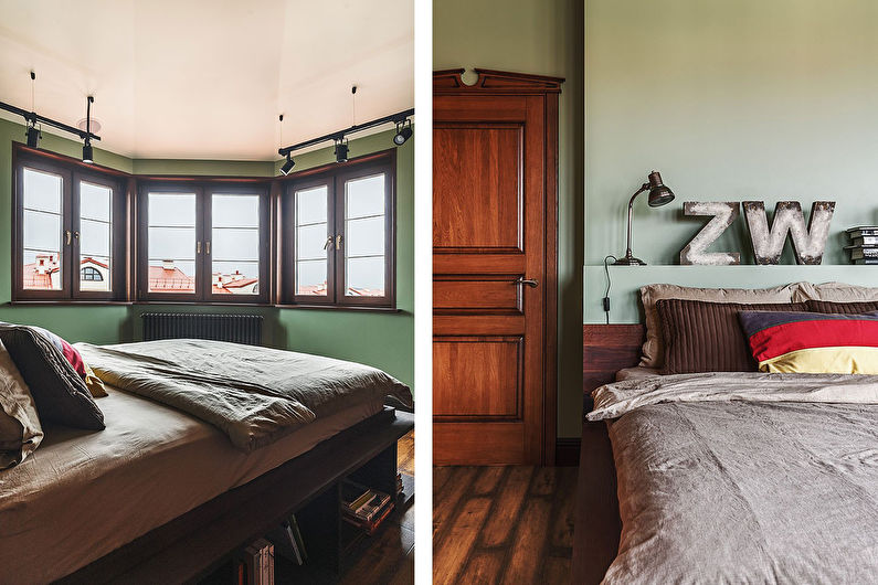 Interiör i en två våningar i loftstil - foto