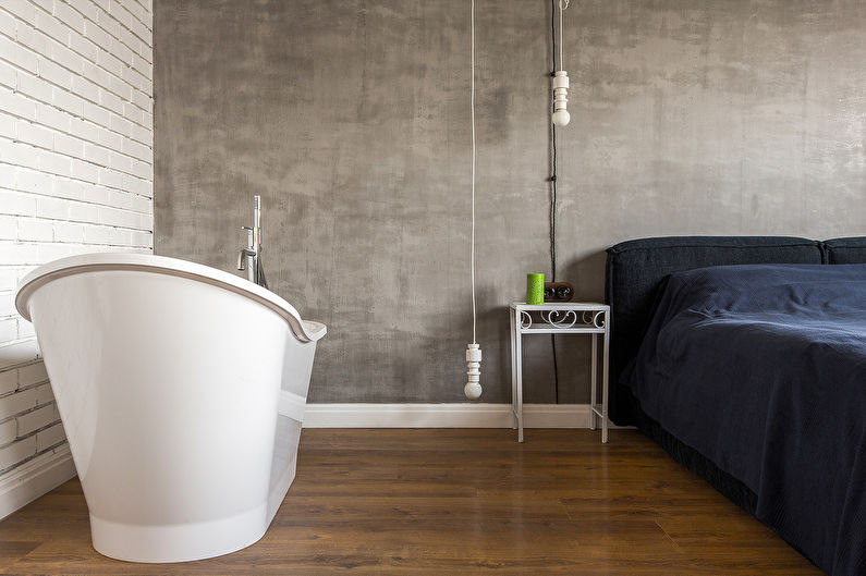 Loft stil lägenhet design för ett ungt par - foto