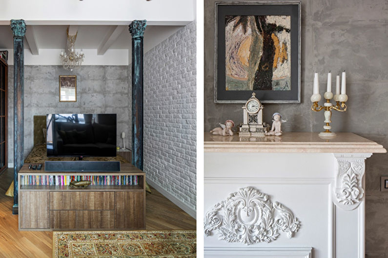 Inredning av en lägenhet i loftstil, Moskva - foto
