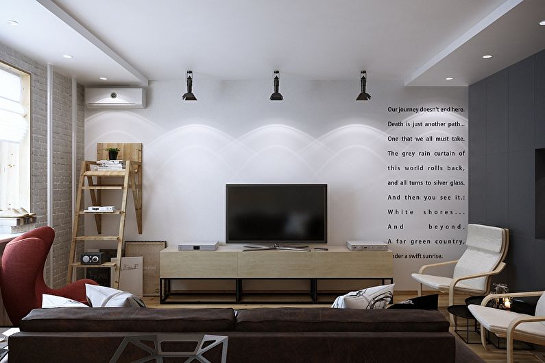 Lägenhetsdesign i loftstil, Magnitogorsk - foto
