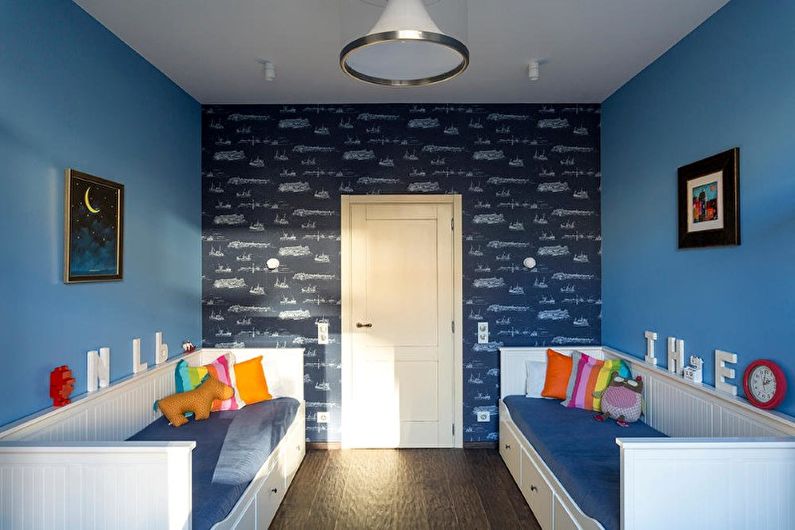 Design av en trerumslägenhet i loftstil - foto
