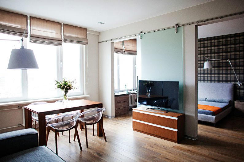 Lägenhetsdesign i loftstil för en ungkarl - foto