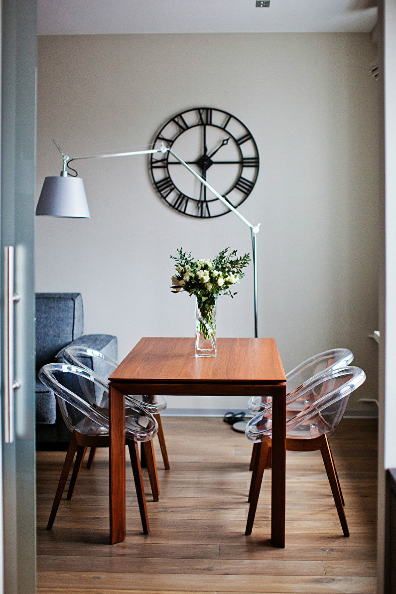 Lägenhetsdesign i loftstil för en ungkarl - foto