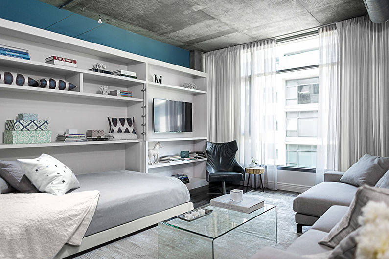Lägenhetinredning i loftstil, USA - foto