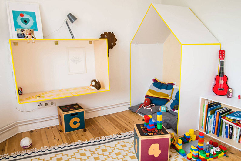 White nursery para sa isang batang lalaki - Disenyo sa Panloob