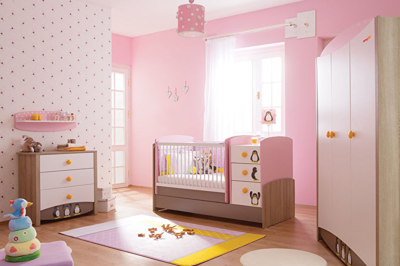 Pink children's room for a girl - Interior Design