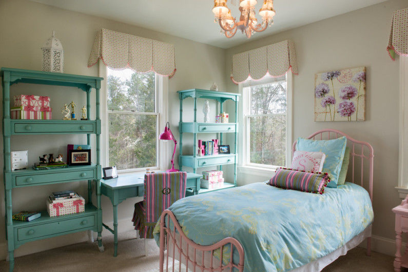Green children's room for a girl - Interior Design