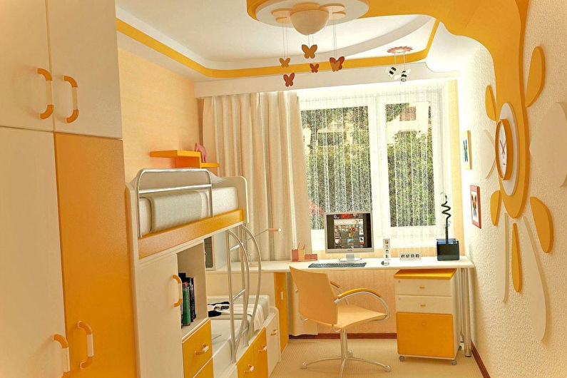 Interior design of a small children's room for a girl