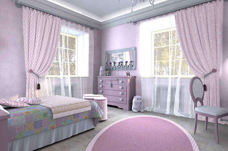 Interior design of a children's room for a girl - photo