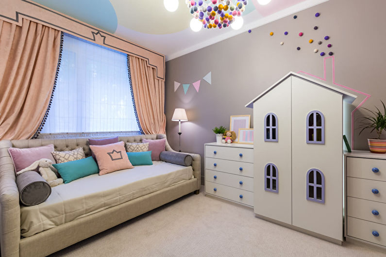 Interior design of a children's room for a girl - photo