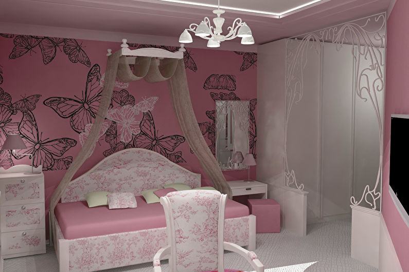 Interior design of a children's room for a girl - photo