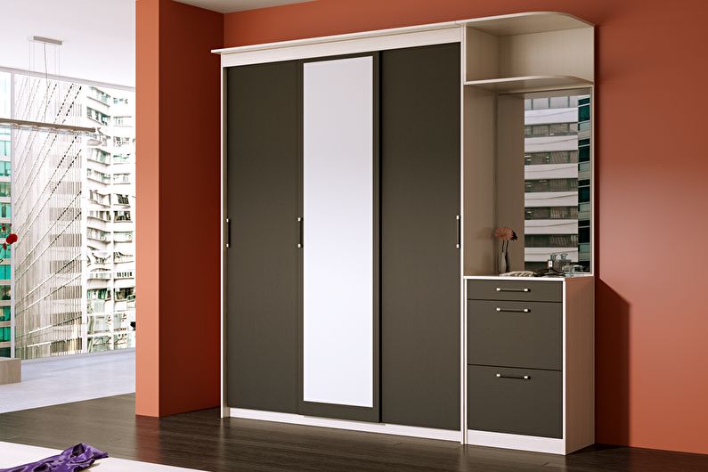 Modulaire kleerkasten voor een hal