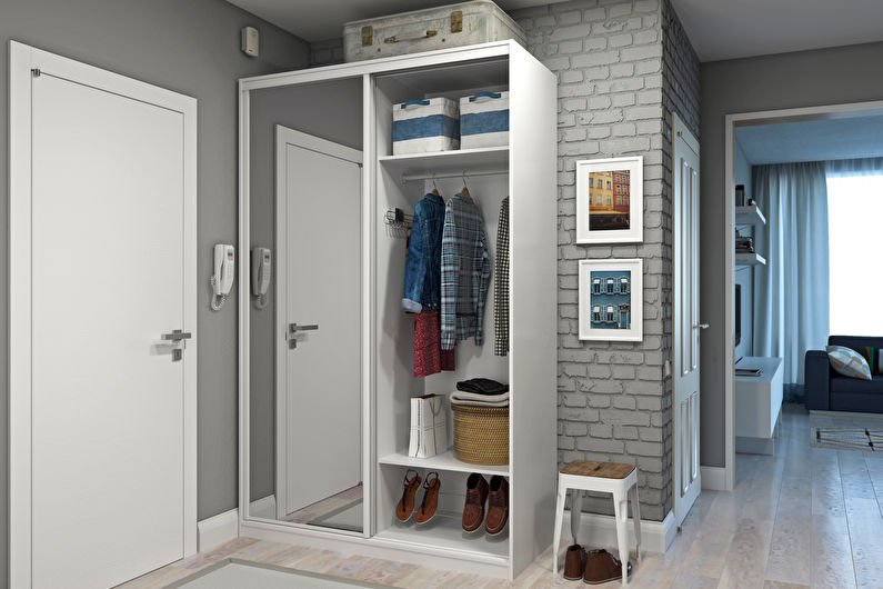 Schuifkasten voor een hal in loftstijl