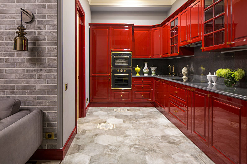 The interior design of the kitchen is 12 sq.m. - Photo