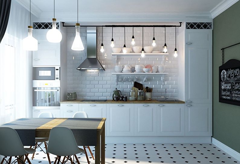 The interior design of the kitchen is 12 sq.m. - Photo