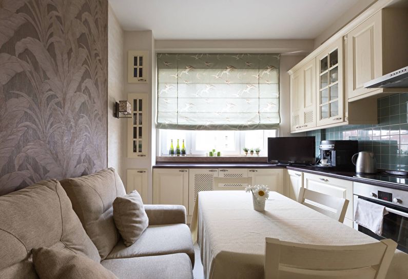 The interior design of the kitchen is 12 sq.m. - Photo