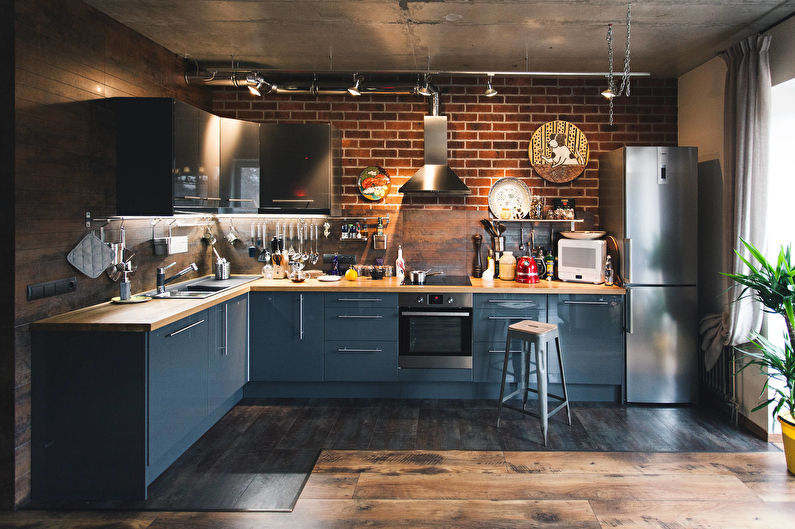 The interior design of the kitchen is 12 sq.m. - Photo