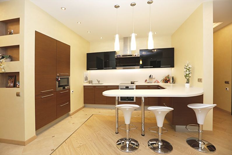 The interior design of the kitchen is 12 sq.m. - Photo
