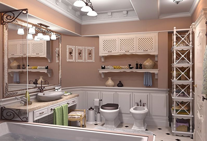 Provence Style Bathroom Design - Furniture