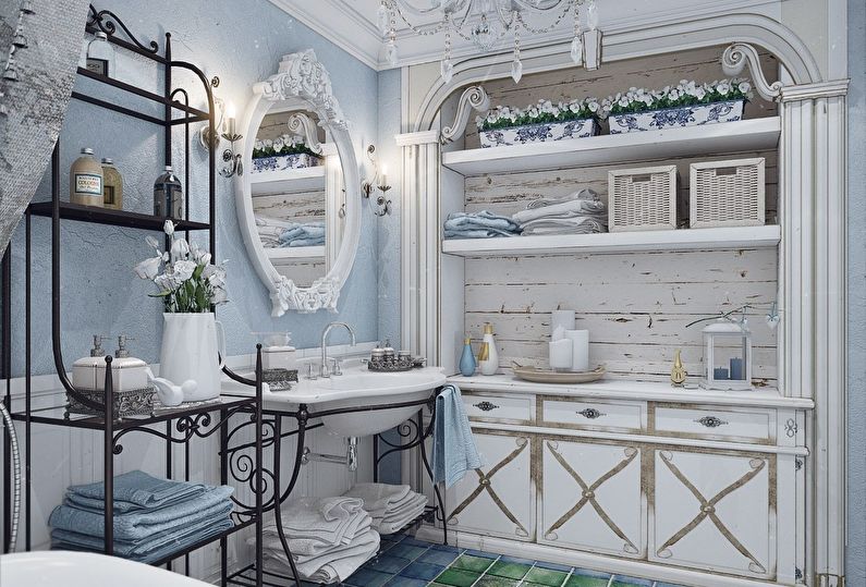 Provence Style Bathroom Design - Furniture
