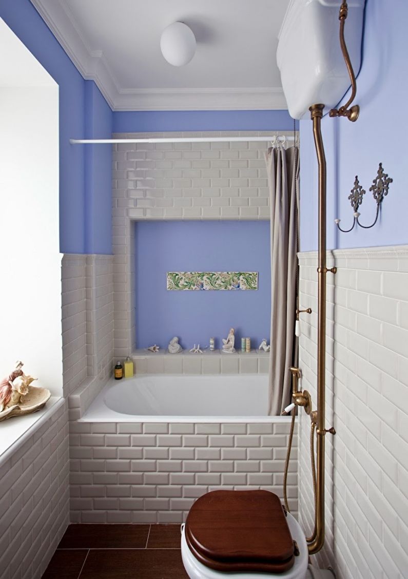 Interior design of a bathroom in provence style - photo