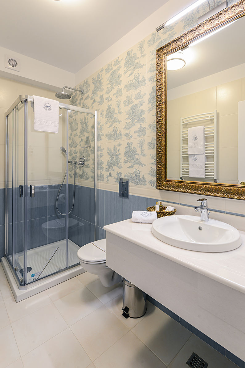 Interior design of a bathroom in provence style - photo