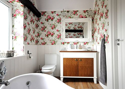 Design of a bathroom in Provence style (55 photos)