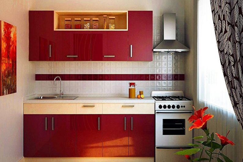 Red and black kitchen - Interior Design photo