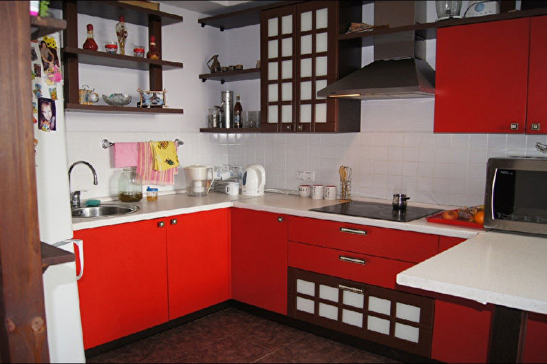 Red and black kitchen - Interior Design photo