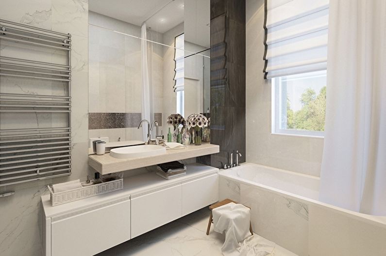 Minimalism white bathroom - Interior Design