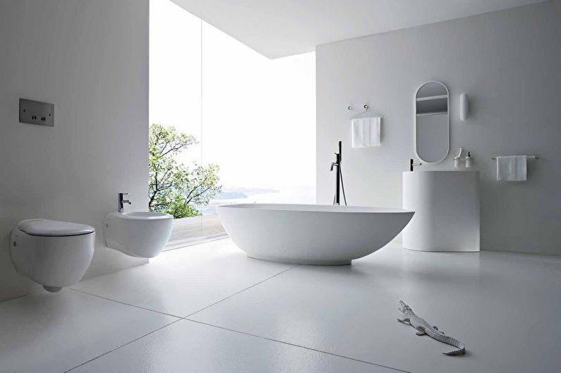 Minimalism white bathroom - Interior Design