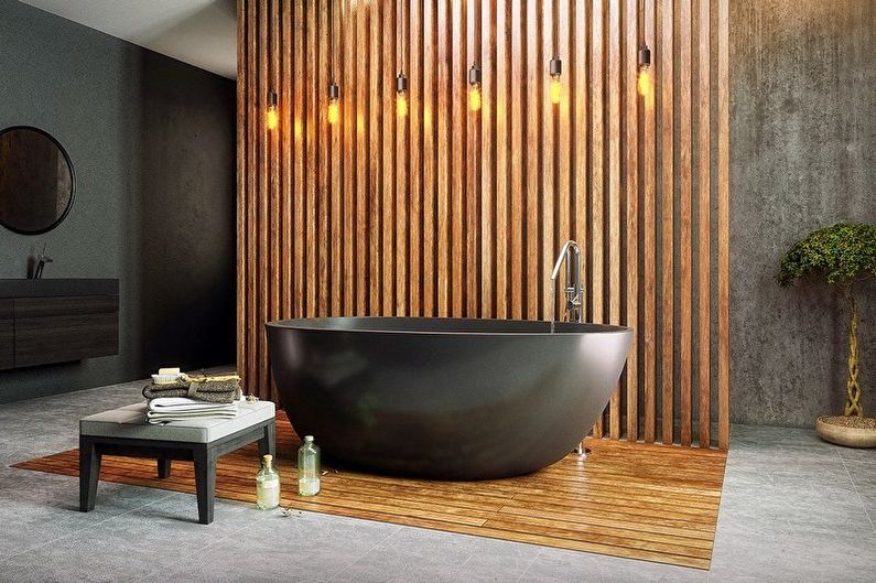 Minimalism black bathroom - Interior Design