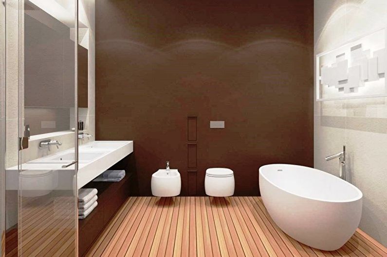 Minimalism brown bathroom - Interior Design