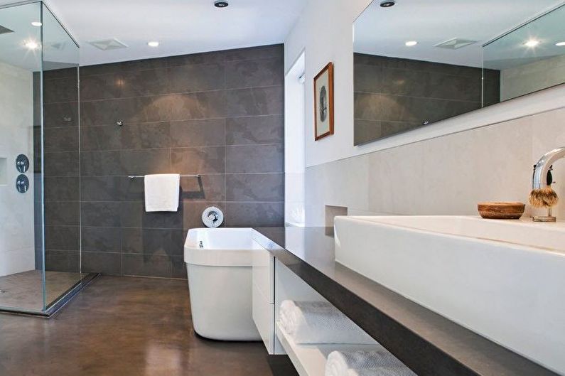 Minimalist Bathroom Design - Floor Finish