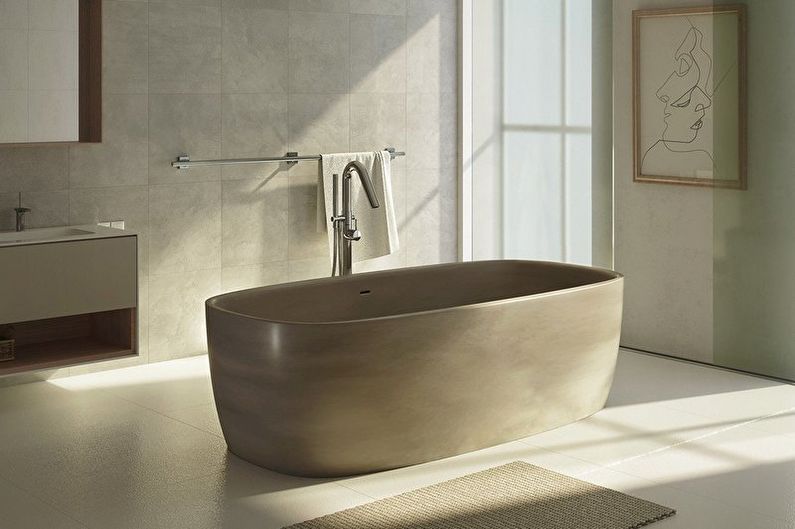 Minimalism style bathroom interior design - photo