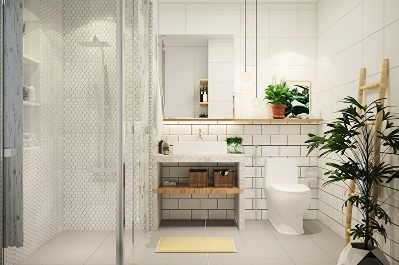 Minimalism style bathroom interior design - photo