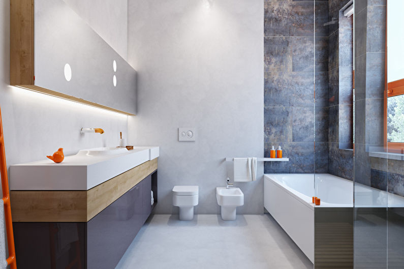 Minimalism style bathroom interior design - photo