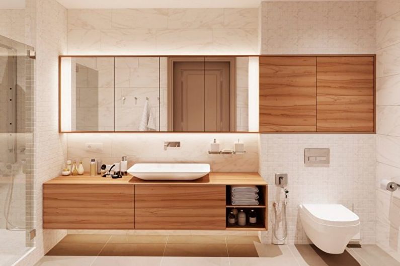 Minimalism style bathroom interior design - photo